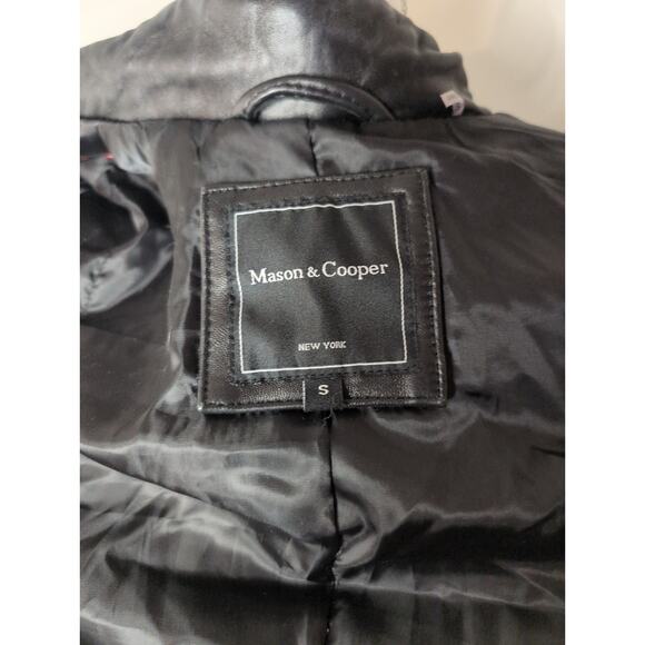 Genuine soft leather black ribbed buckle moto jacket - Picture 9 of 10